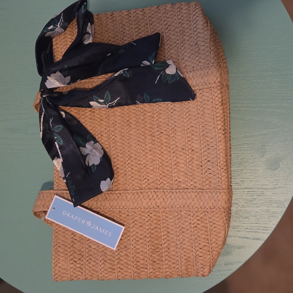 Draper James Woven Tote with Floral Scarf